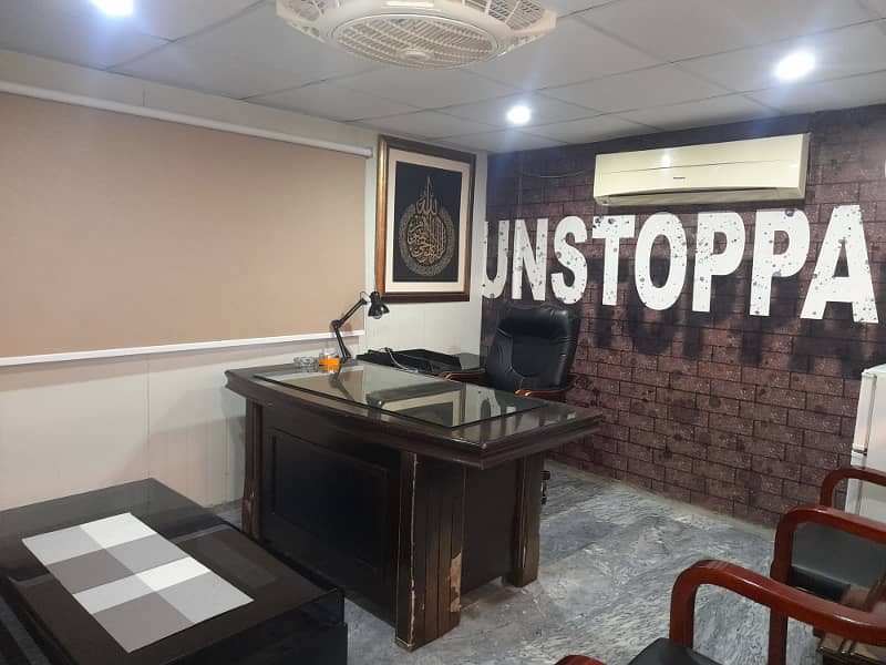 Fully furnished office available for rent in F-8/1 Allah wali market 20