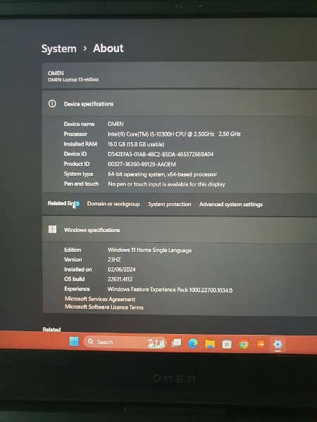 HP OMEN 15 (i5 10th gen) 2