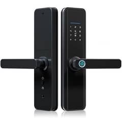 Smart Handle door lock for Wooden finger mobile base security wireless