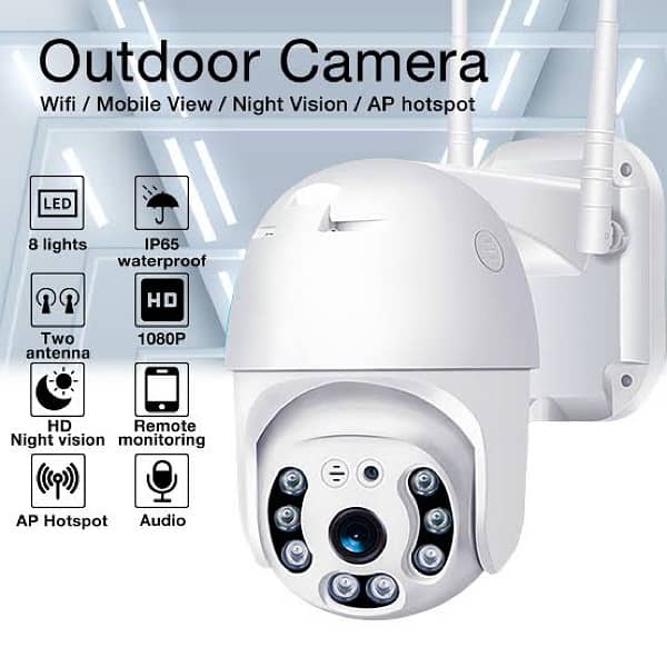 Wifi Smart camera Outdoor PTZ 360 Moving 1080p 2mp surveillance 0