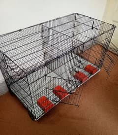 Folding cage 2 portions for parrots,cats,kittens,hens,rabbit