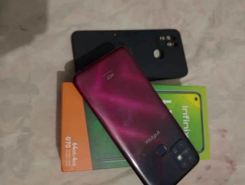 Infinix hot 10 with box seld set 4