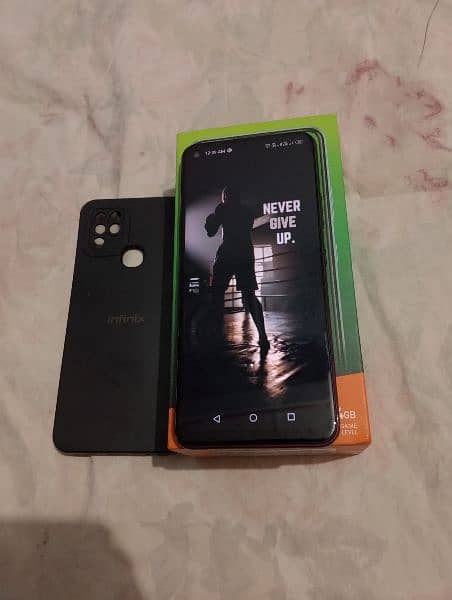 Infinix hot 10 with box seld set 8