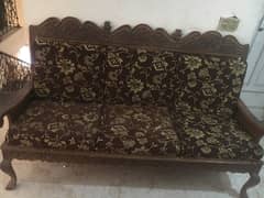 walnut wood beautifully carved sofa