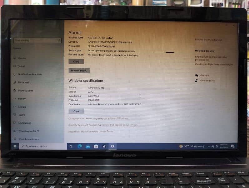 Lenovo G580 urgent sale core i3 7