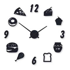 Food alphabet wall clock