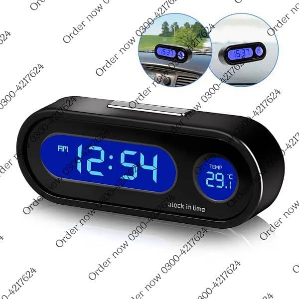 Car Digital Clock Mini Electronic Watch Automotive Dashboard Tim 0