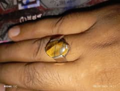 pure silver ring with original tiger stone