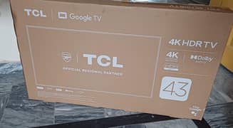 ORIGINAL TCL SMART LED TV , 4K HDR TV, 43INCH ,Box PACKED, 03325245613