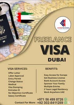 Work Visa - UAE Freelance Visa - Dubai Azad Visa in Lahore