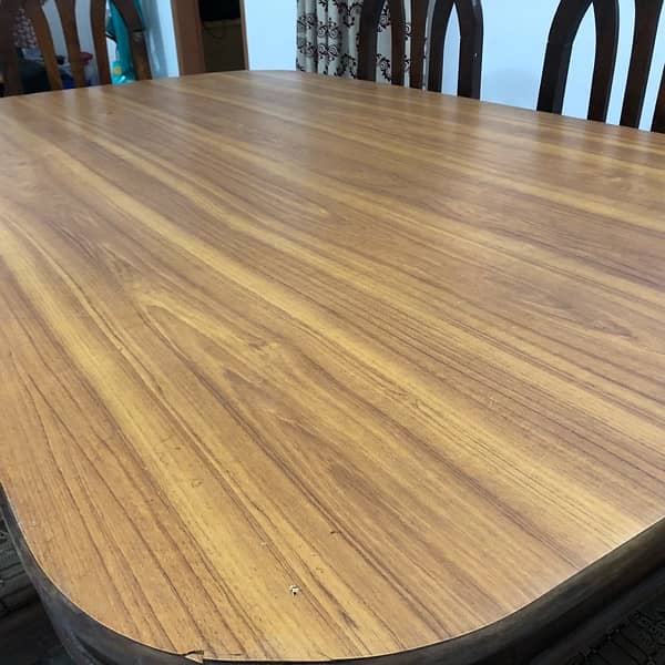 Elegant Wooden Dining Table with 06 Chairs 1