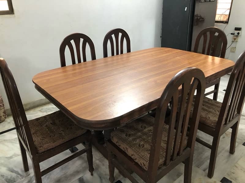 Elegant Wooden Dining Table with 06 Chairs 4