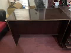 Office Single Table made by wood in brown color