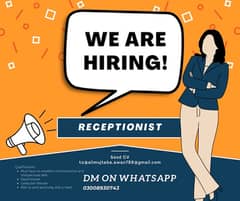 We Hiring A Receptionist For Skin Clinic