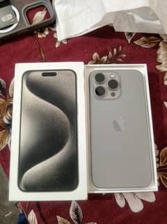 i phone 15 pro max natural titanium (jv) LLA like brand new