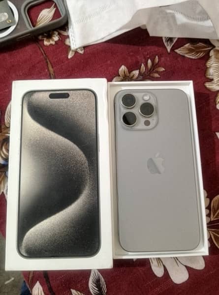 i phone 15 pro max natural titanium (jv) LLA like brand new 1