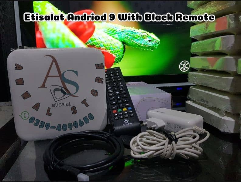 Etisalat Android 9 TV Box Smart Tv Box Android TV LED Voice Remote 0