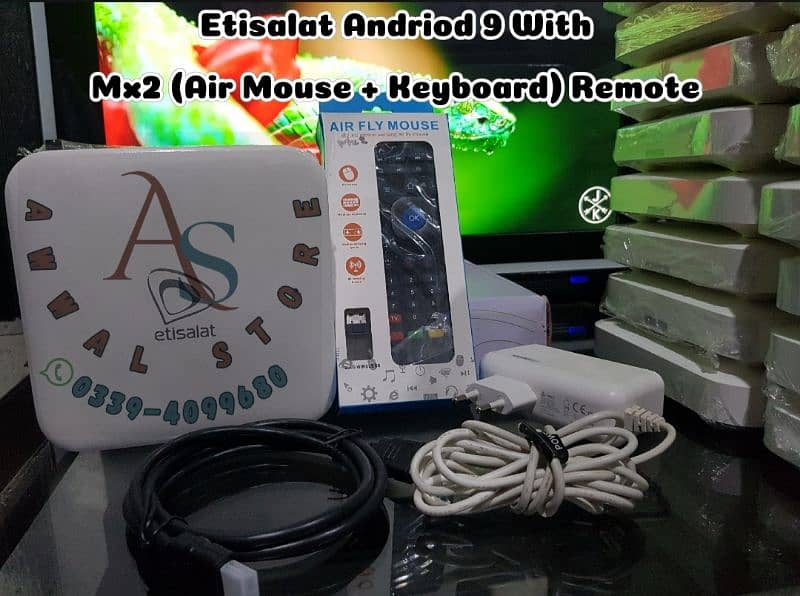 Etisalat Android 9 TV Box Smart Tv Box Android TV LED Voice Remote 3