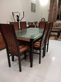 Wooden dining table