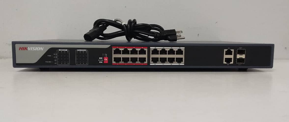 Hikvision DS-3E0318P-E/M(B) 16 Port Fast Ethernet Unmanaged POE Switch 1