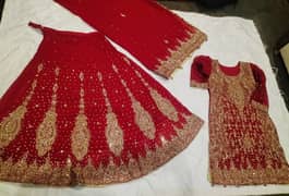 Bridal lehnga With jwellry set and heel shoes