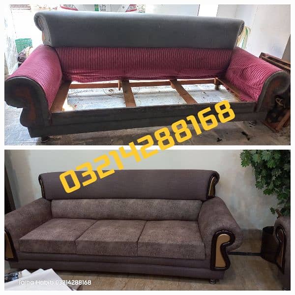 Sofa Poshish / Sofa Repair/ Fabric change / L Shape Sofa / Bed poshish 18