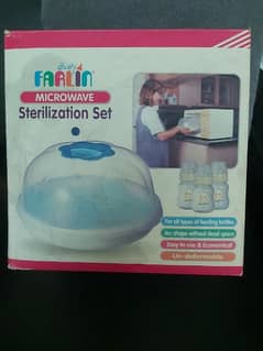 farlin microwave sterilization set and tommy tippee feeder.