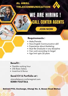 We are Hiring enthusiastic calling agents 0