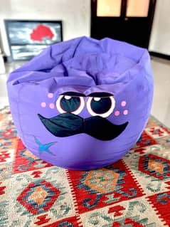 Adult size moustache bean bag 0