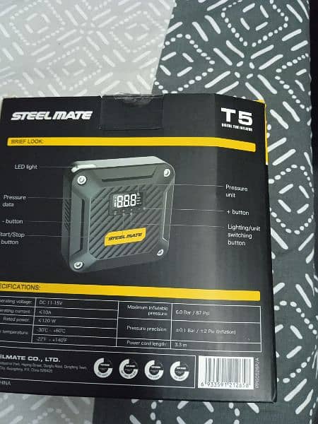 steel mate T5 model tyre inflator 1