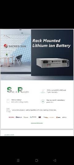 Sacred Sun 48v 100ah lithium battery 5years warranty