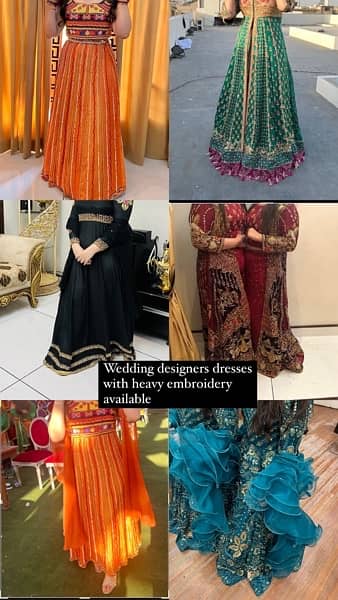 beautiful designers clothes with heavy embroidery 0