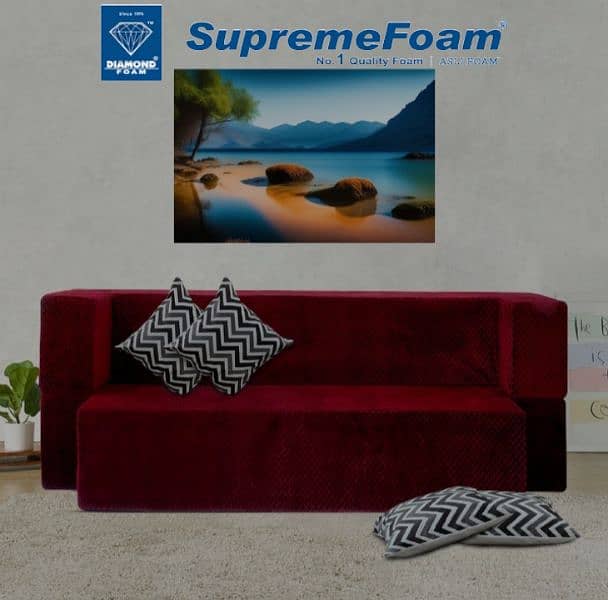 DIAMOND FOAM 3-SEATER SOFA CUM BED 3