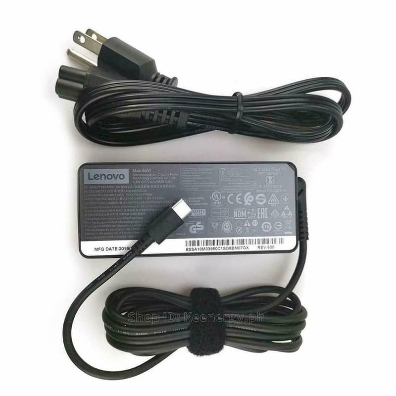 Lenovo 65w Usb-C Ac Laptop Charger / 65W Type C Laptop Adopter 2