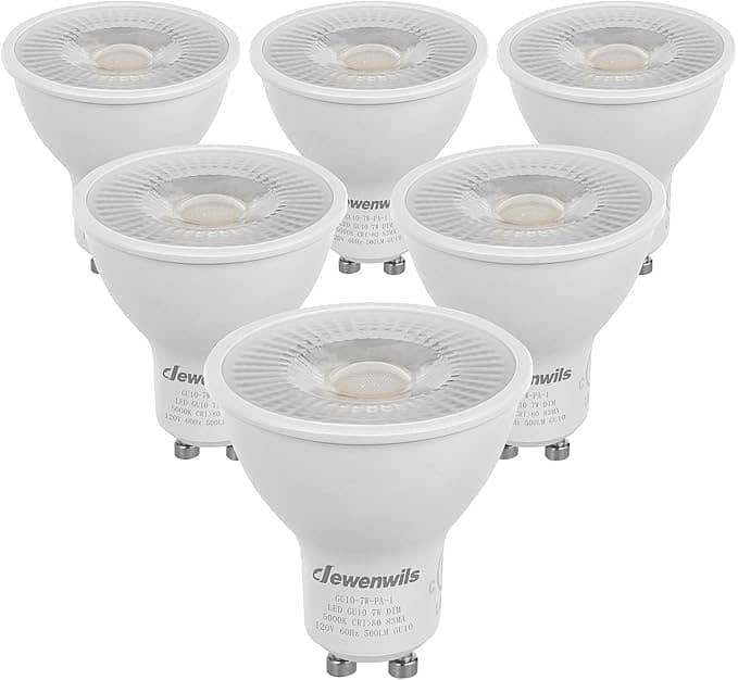 DEWENWILS 6-Pack GU10 LED Light Bulb, Dimmable 5000K Daylight 0