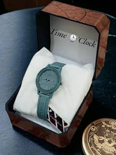 women's leather analogue watch