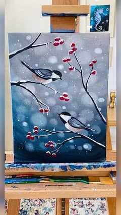 beautiful bird's painting