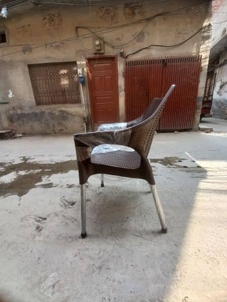 Four chairs with one folding table set 4