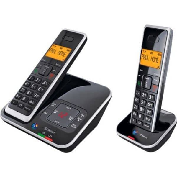 Cordless Twin Handset BT landline phone with intercom phone set 1