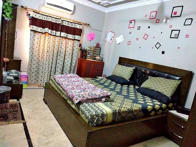 Flat For Sale 2 Bed Rooms Proper 1 Study Room Drawing Dinning 2nd Floor Marble Flooring in Block k North Nazimabad 5