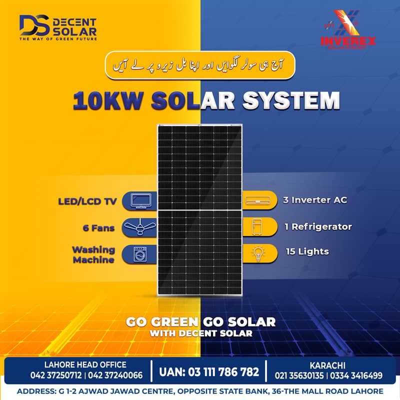 Solar Plates | Solar Panel | Solar Complete Solution inverex 10 KW 2