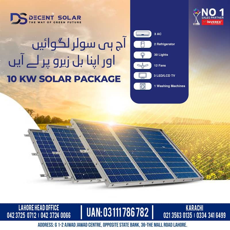 Solar Plates | Solar Panel | Solar Complete Solution inverex 10 KW 3