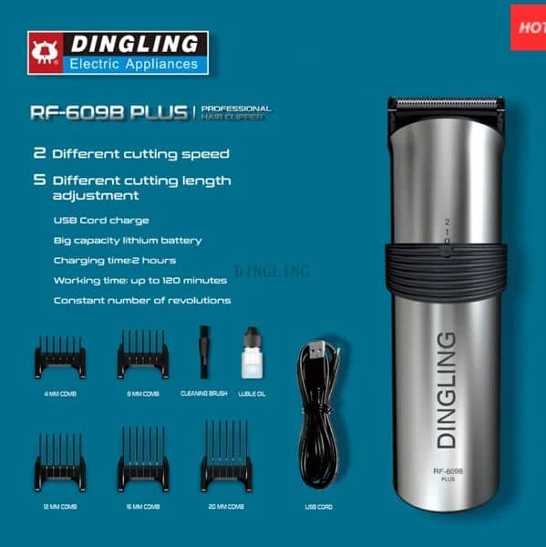 Professional Electric Hair Clipper RF-609B PLUS 2