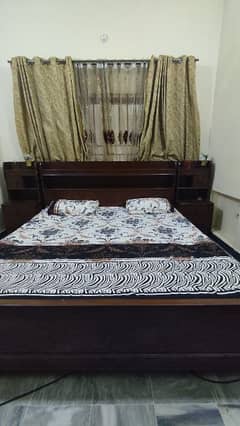 Bed with side racks urgent sale