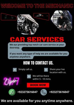 Top notch car care services at your doopstep.