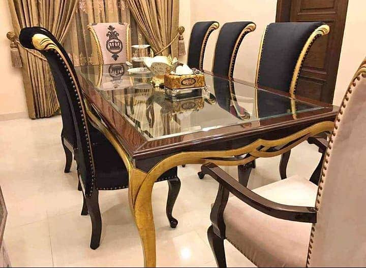 Dining Tables For sale 8 Seater\ 8 chairs dining table\wooden dining 4