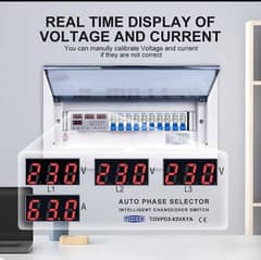 Tomzn 3 phase Auto Phase selector voltmeter under over voltage