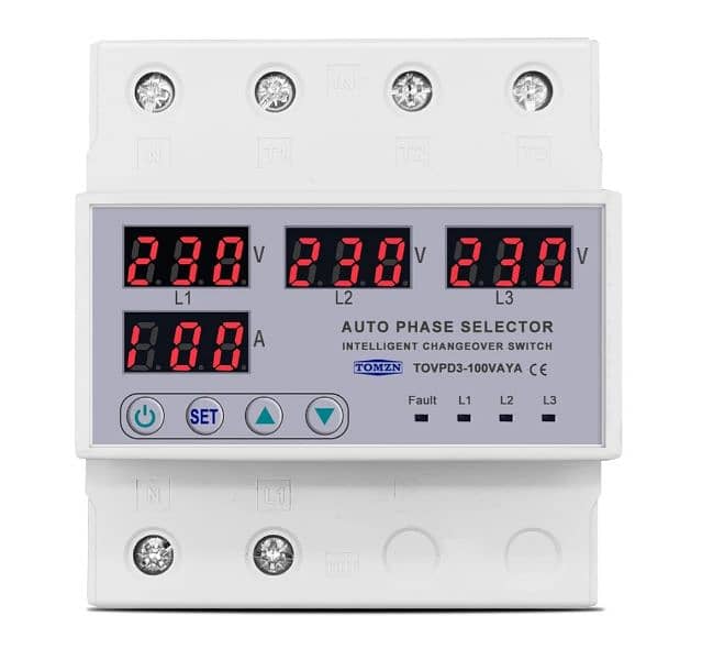 Tomzn 3 phase Auto Phase selector voltmeter under over voltage 1