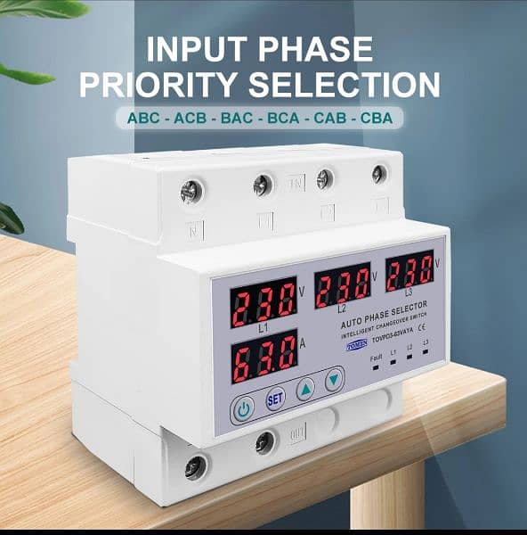 Tomzn 3 phase Auto Phase selector voltmeter under over voltage 2