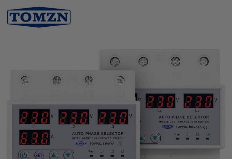 Tomzn 3 phase Auto Phase selector voltmeter under over voltage 4